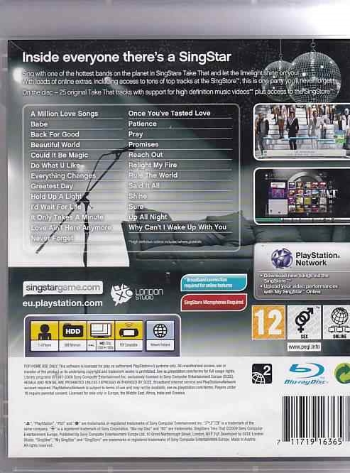 Singstar Take That - PS3 (B Grade) (Genbrug)